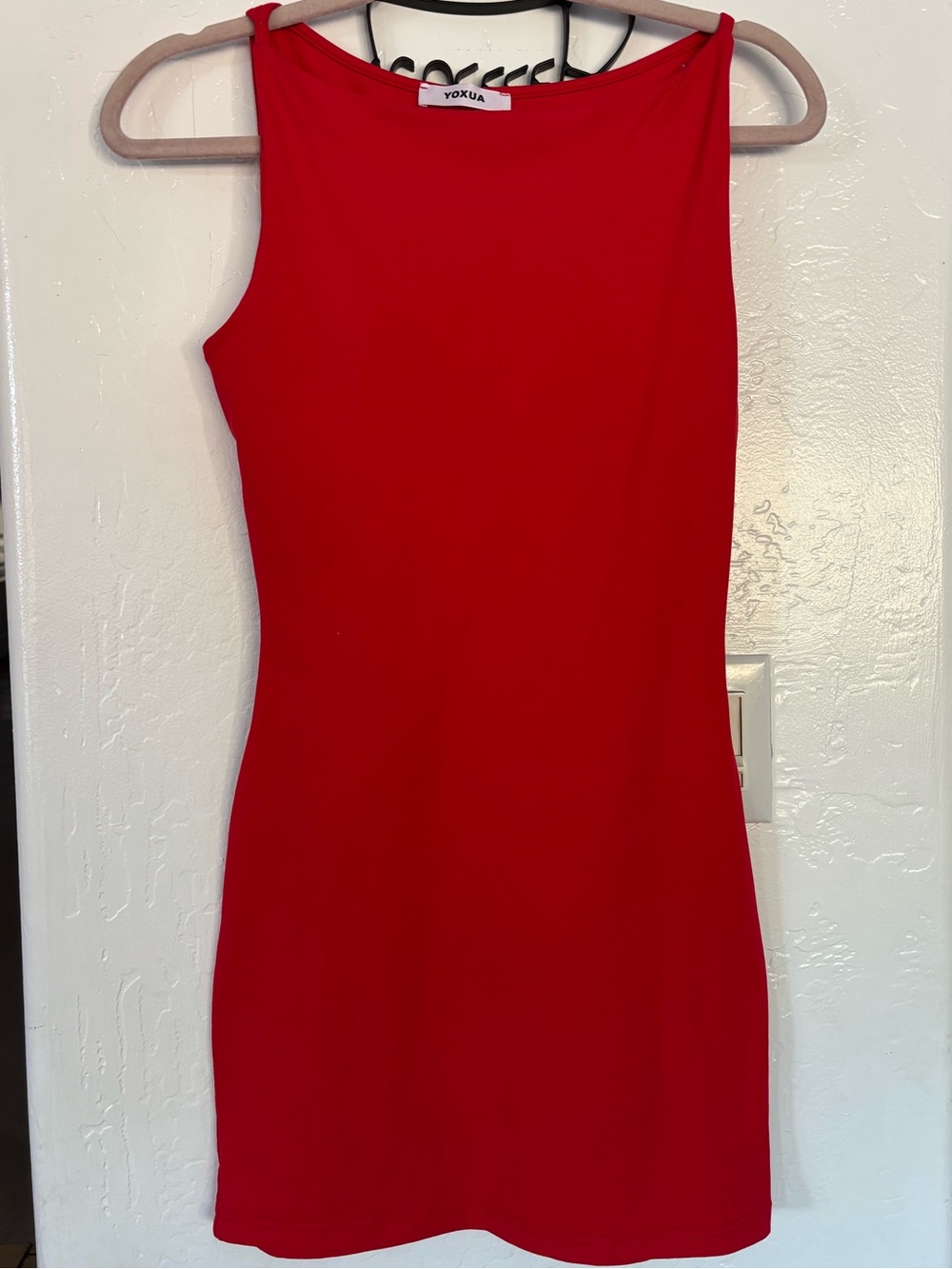 Red Sleeveless Sheath Dress